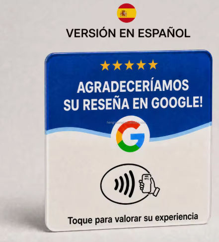 Soporte NFC 13.56 MHz para reseñas Google de mesa
