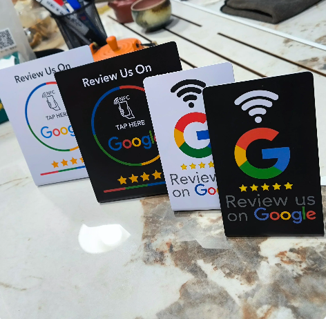 Soporte NFC 13.56 MHz para reseñas Google de mesa