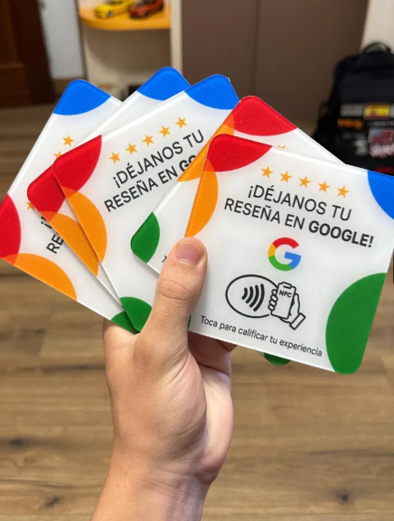Soporte NFC 13.56 MHz para reseñas Google de mesa